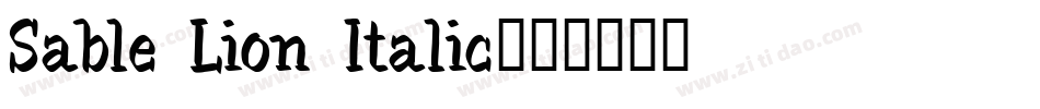 Sable Lion Italic字体转换